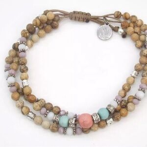 Love This Life.  Adjustable Natural Beaded Bracelet.  New